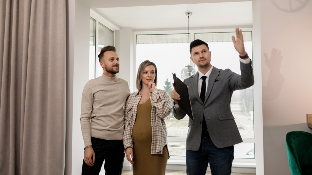 real estate agent with a couple